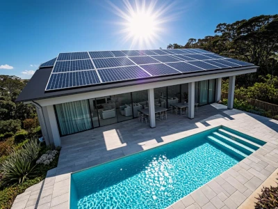 Véranda photovoltaïque intégrée toiture Fréjus