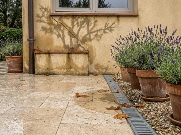 Contrôle de l'évacuation des eaux pluviales sur une terrasse à Fréjus