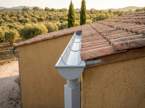 Remplacement complet d'une gouttière sur une villa à Fréjus dans le Var