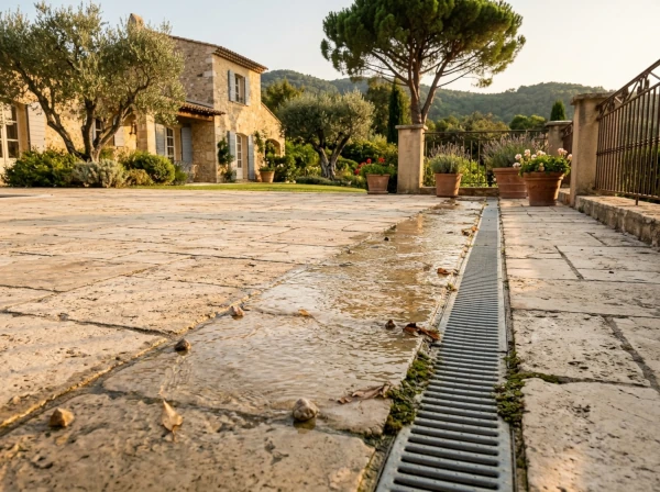 Rôle de la pente dans l'évacuation de l'eau d'une terrasse à Fréjus