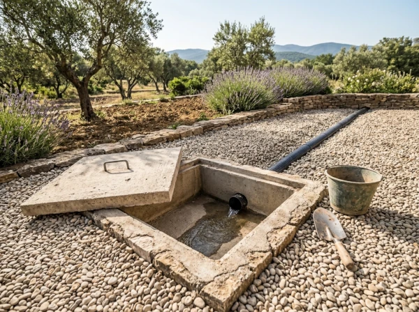 Entretien d'un caniveau et d'un regard de drainage avant les pluies à Fréjus