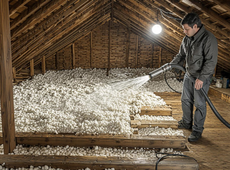 Soufflage laine minérale combles perdus